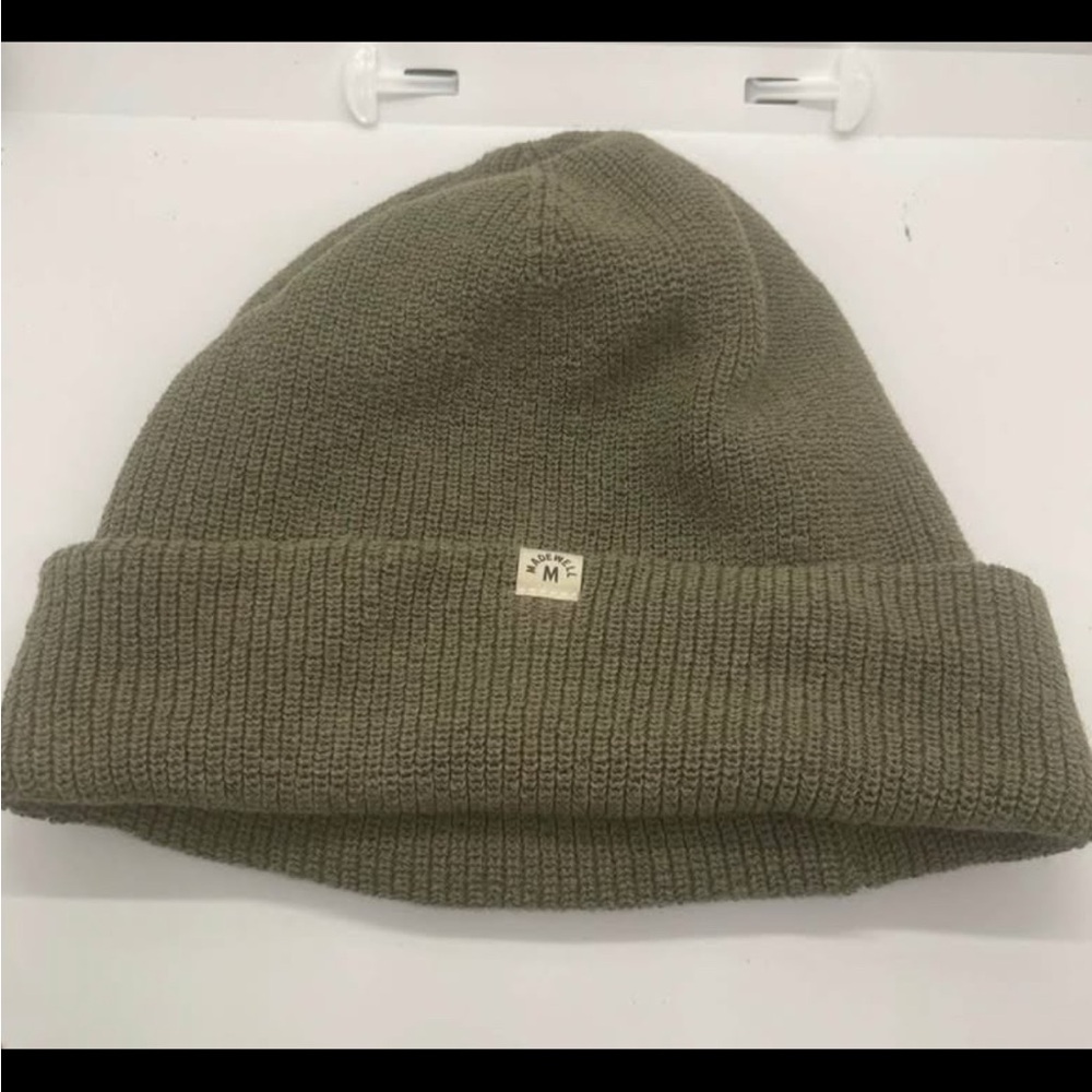 Madewell Green Knit Beanie Hat